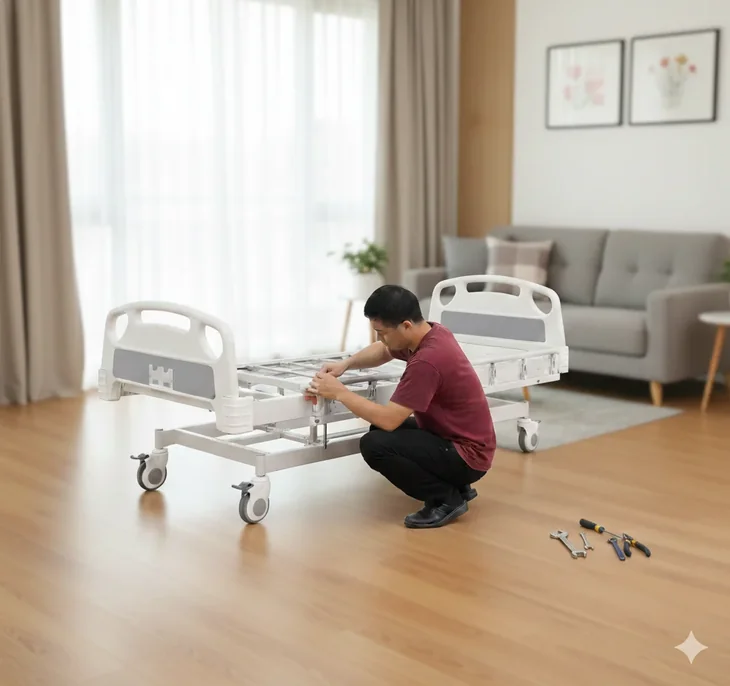 Pemasangan katil hospital percuma